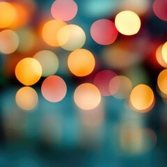 Blurred Christmas lights background with festive holiday bokeh and ornaments	
