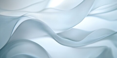 Fototapeta premium Soft waving abstract background in white and grey colors