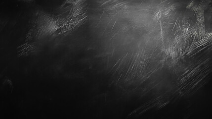 A detailed monochrome photography of a blackboard covered with chalk writings,