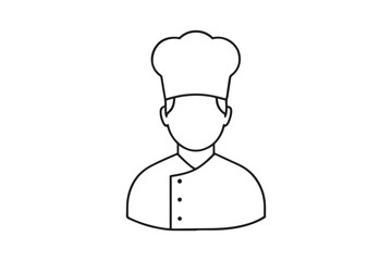 Chef hat silhouette vector illustration, Chef hat silhouette vector