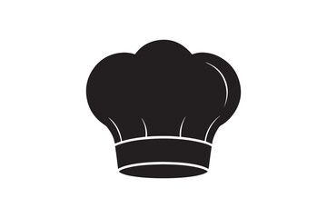 Chef hat silhouette vector illustration, Chef hat silhouette vector