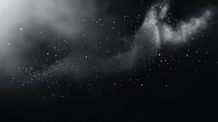 Obraz premium Background with stars White powder exploding isolated on black