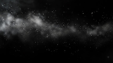 Obraz premium Black and white grungy, blurry smoky sky with a silver star overlay