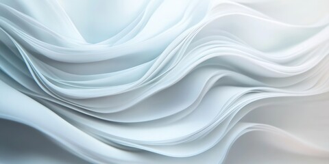 Fototapeta premium Soft waving abstract background in white and grey colors