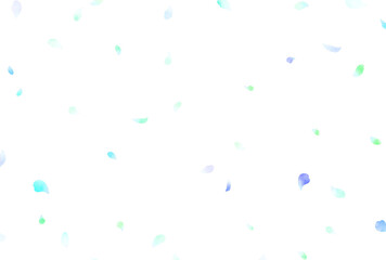 背景素材_水彩花吹雪_青