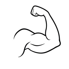 Obraz premium Strong Biceps Vector Health and Fitness Symbol.