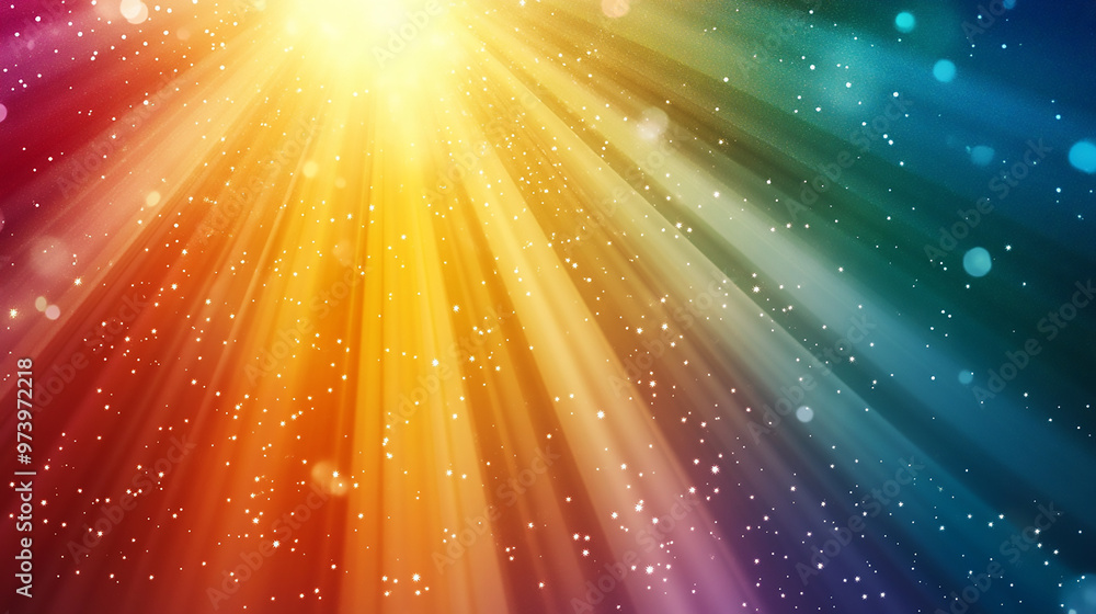 Poster glittering prism light background with spectacular gradation of light entering from left and right, 