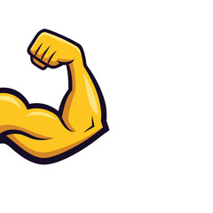 Strong Biceps Vector Health and Fitness Symbol.