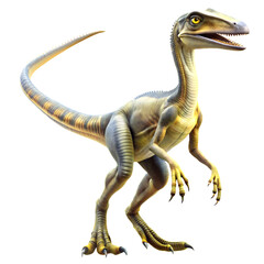 Picture of a Compsognathus, isolated on transparent background, PNG