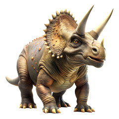 Picture of a Triceratops, isolated on transparent background, PNG