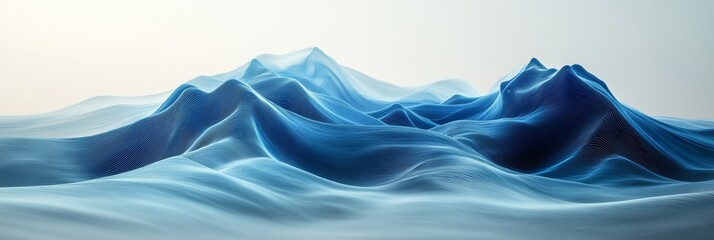 Obraz premium Abstract blue wave background