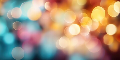 Fototapeta premium Blurred Christmas lights background with festive holiday bokeh and ornaments 