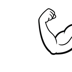 Strong Biceps Vector Health and Fitness Symbol.