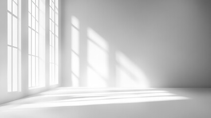 Obraz premium Empty space in white architecture 