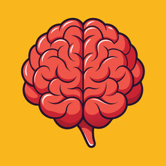Detailed Brain Vector Graphic, Brain Anatomy Vector Illustration.