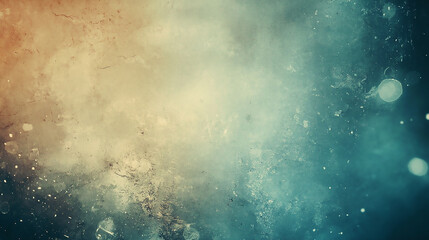 Fototapeta premium A grungy, abstract background blending warm gold and cool teal tones with a distressed, textured overlay.
