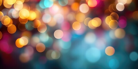 Obraz premium Blurred Christmas lights background with festive holiday bokeh and ornaments 