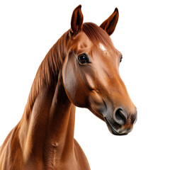 Fototapeta premium Majestic Brown Horse Portrait with Detailed Features and Background