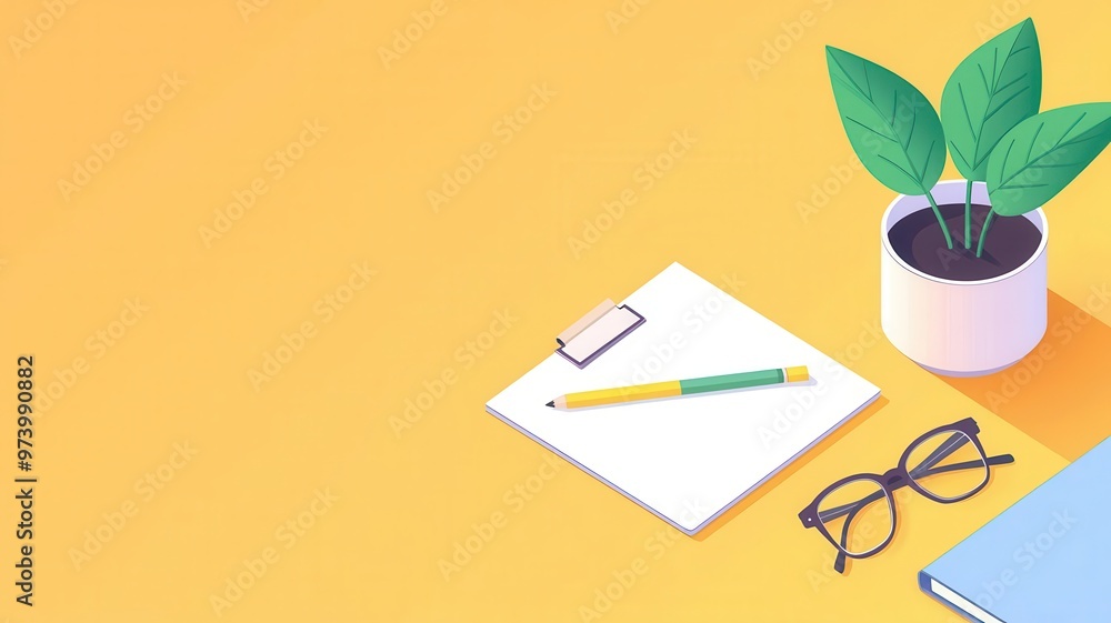 Wall mural corporate innovation flat design top view digital transformation theme animation split-complementary