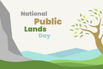 National public lands day poster illustration
