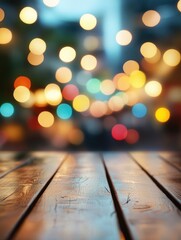 Blurred Christmas lights background with festive holiday bokeh and ornaments	
