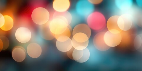 Obraz premium Blurred Christmas lights background with festive holiday bokeh and ornaments 