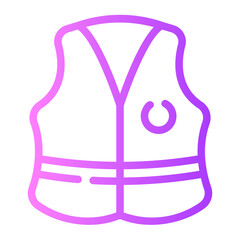 life jacket Line Gradient Icon