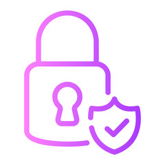 padlock Line Gradient Icon