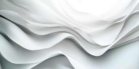 Obraz premium Soft waving abstract background in white and grey colors