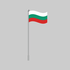 Bulgaria flag waving. Vector illustration