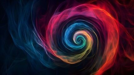 Abstract Colorful Swirling Lines Background.