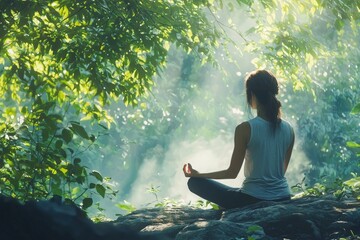 自然の中で心を整える瞑想