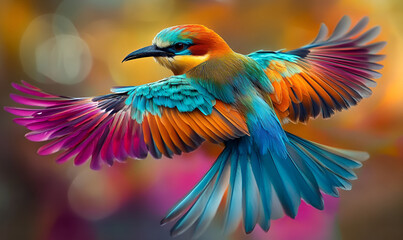 Obraz premium Vibrant Feathers: The Beauty of a Colorful Bird