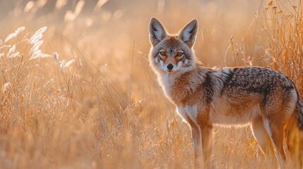 A vigilant creature surveys its sunlit habitat, embodying the spirit of untamed resilience.