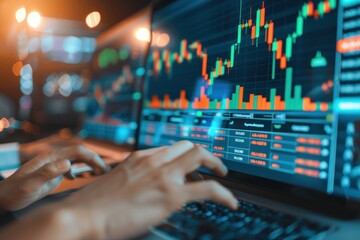 Investment stock market Entrepreneur Business team discussing and analysis graph stock market trading, stock chart concept 