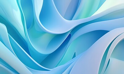 Elegant Light Blue Abstract Background with Smooth Waves and Lines for Web Banners