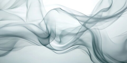 Obraz premium Soft waving smoke lined abstract background in white and grey colors