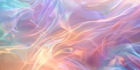 Obraz premium Background Design: Iridescent Opalescence with Trompe-l’oeil Metallic Finishes: Rococo Pastel and Rim Light Detail