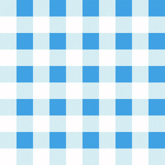 Gingham seamless pattern.Checkered tartan plaid repeat pattern in blue and white.Geometric vector illustration background wallpaper