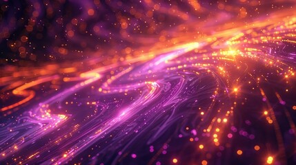 Obraz premium Mesmerizing Cosmic Explosion of Vibrant Ethereal Lights in Boundless Galactic Abyss Captivating Digital Artwork Depicting the Enigmatic Beauty and Wonder of the Universe