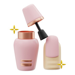 Nail Polish 3d Icon Illustration