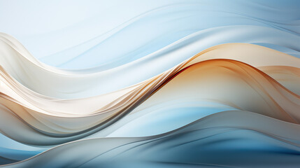 Obraz premium generated illustration of abstract background with soft pastel waves. Gradient colors.