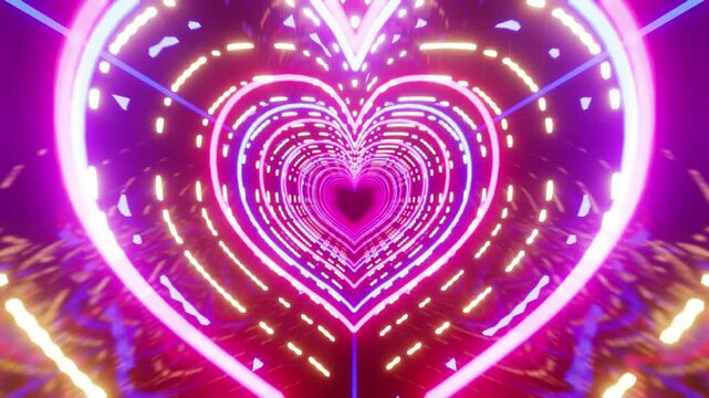 Dynamic background of flashing love pattern on black background, dynamic background of love pattern, dynamic background of Valentine's Day, dynamic background of Christmas