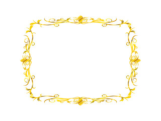 長方形の金のフレーム