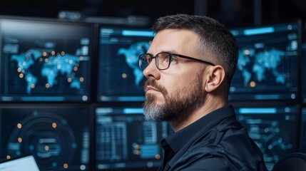 Technology Implementation Meeting with IT professionals and department heads planning a new software rollout