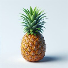 Fototapeta premium Ripe, juicy pineapple isolated on white background, perfect for healthy tropical treats