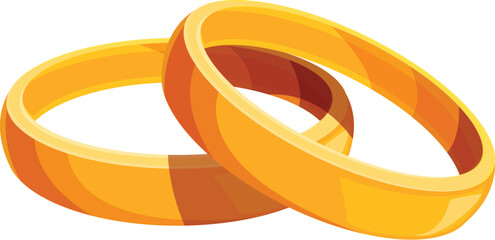 Two intertwined golden wedding rings representing the unbreakable bond of marriage and the promise of a lifetime together