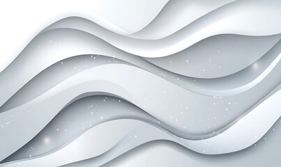 Fototapeta premium White gradient abstract curve pattern on gray background.