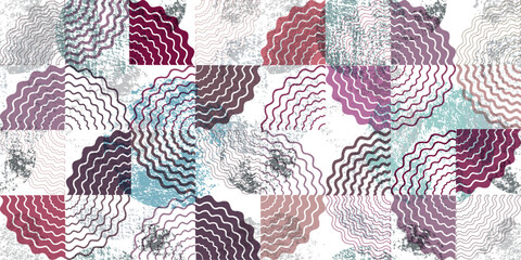 seamless pattern with abstract geometric shapes	