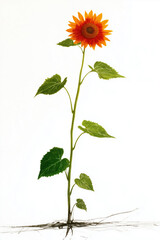 Fototapeta premium Sunflower isolated on white background.